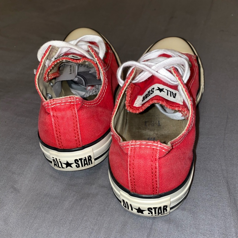Red Low Top Converse - Picture 5 of 5